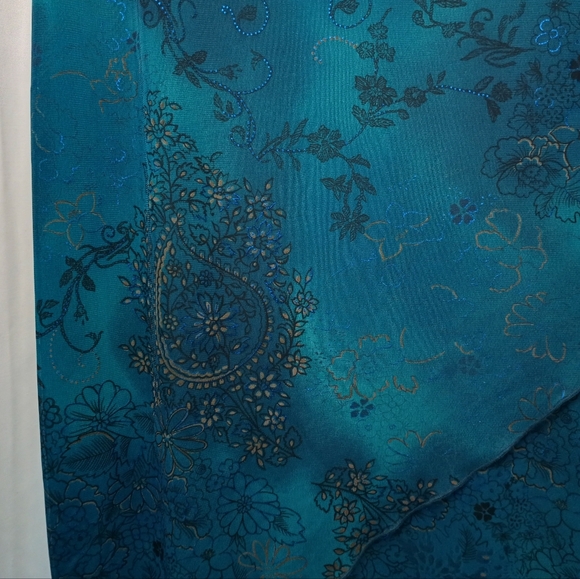 City Triangles Y2K Fairy Dress Juniors Large Asymmetric Blue Floral Whimsigoth - Picture 7 of 15